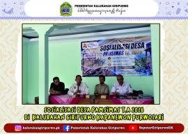 SOSIALISASI KALURAHAN PAMSIMAS TAHUN ANGGARAN 2026